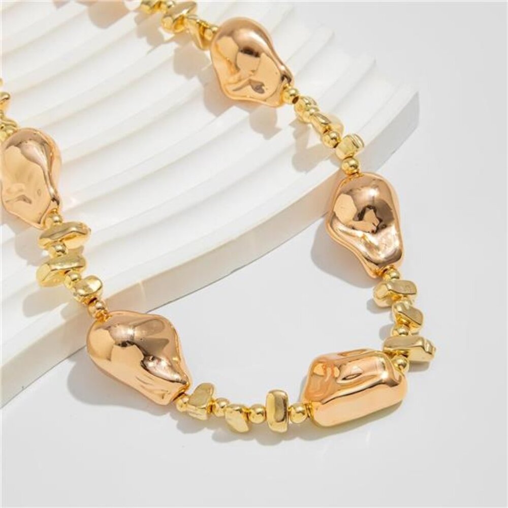 14K Gold Irregular Choker Necklace | Baroque Pearl